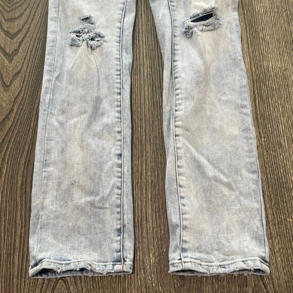 American Eagle Mens Straight Jeans Extreme Flex Distressed Ligh Wash Size 29x30 - Picture 2 of 11